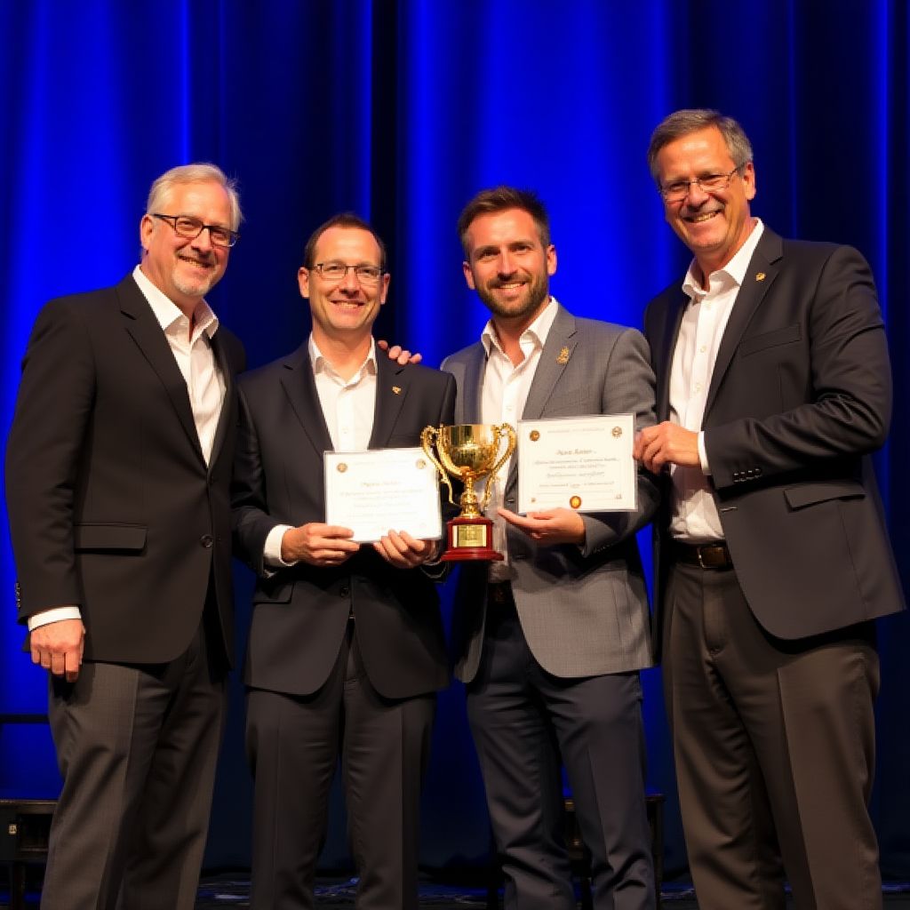 AussieSlang team receiving educational award