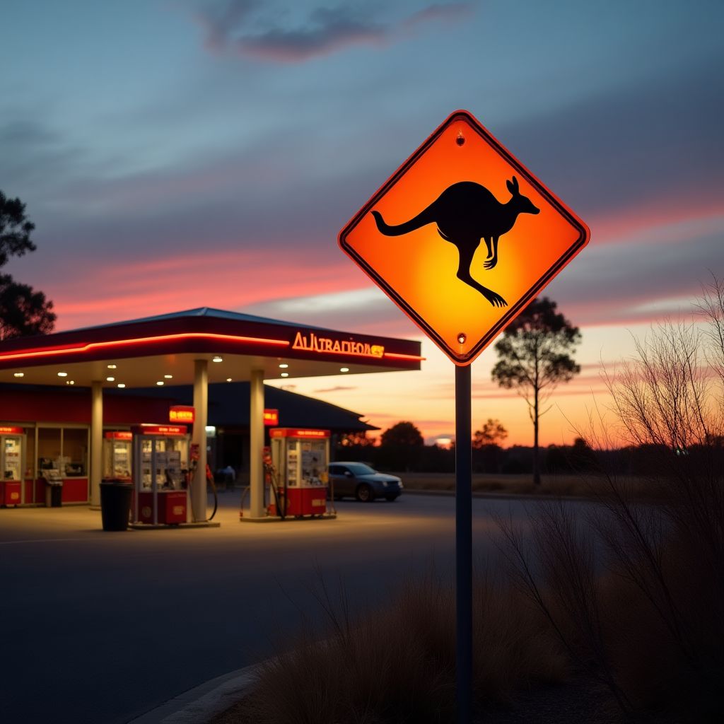 Australian service station or gas station